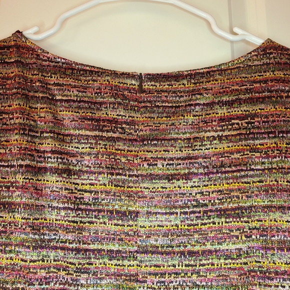 David Meister Knit Gathered Sheath Dress Multi-Color Size 12 - Picture 4 of 7